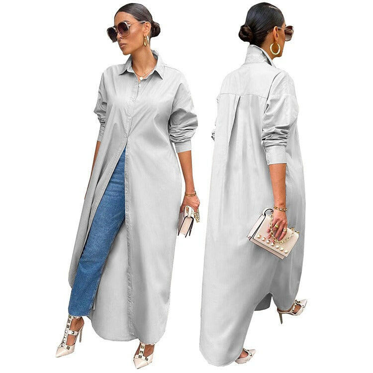 Casual Dresses Women Clothes Plus Size Fashion Girls' Skirt Bodycon Long Shirt Dress Women's Club Party Sexy Dresses.