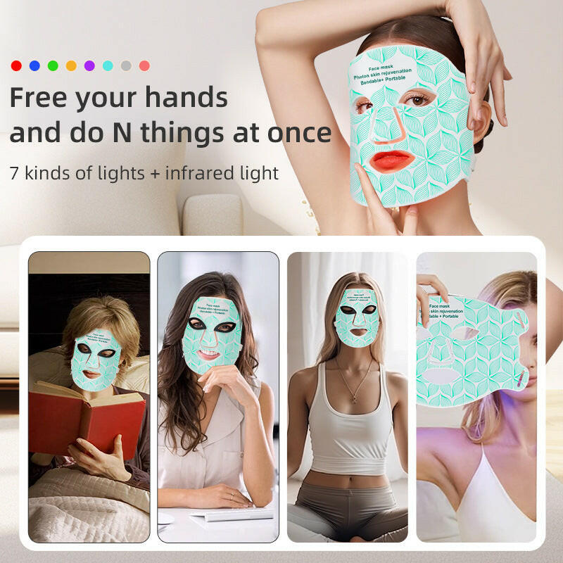 LED Skin Rejuvenating Facial Mask – 8-Color Photon Spectrum Silicone Beauty Mask.