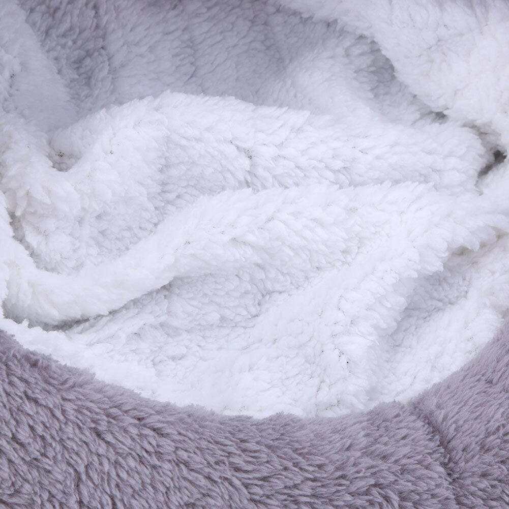 Warm Coral Fleece Cat & Small Dog Sleeping Bag Bed.