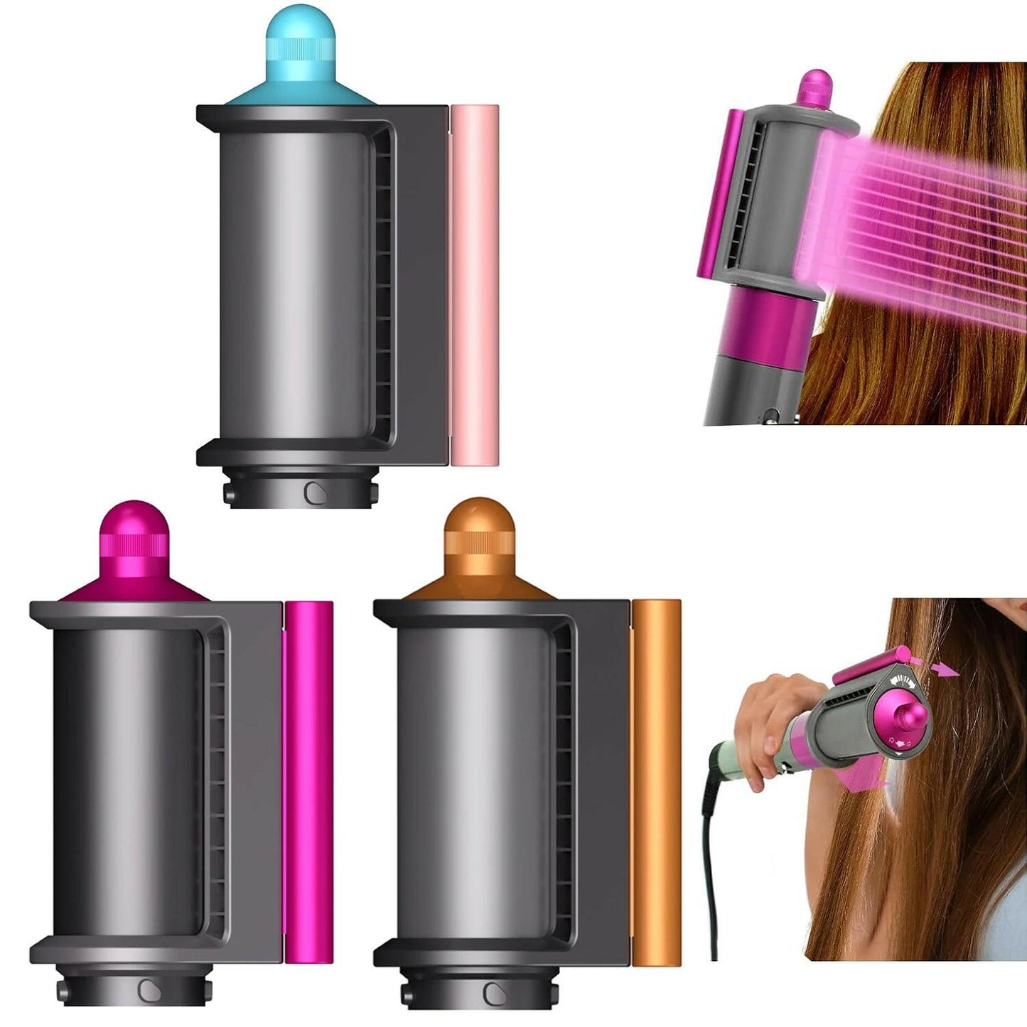 Anti-Flight Flyaway Attachment Nozzle for Dyson Airwrap Smoothing Dryer Accessories for Dyson HS05/01 Straightening Hair Nozzle.