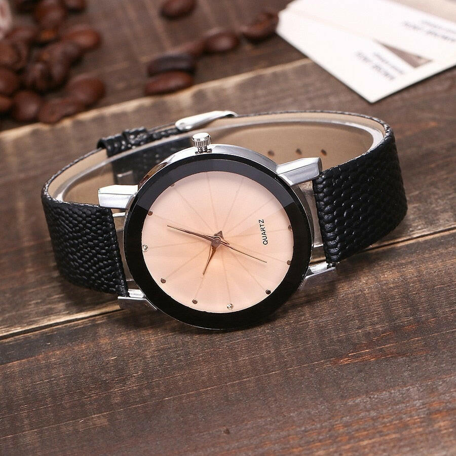 Women’s Luxury Quartz Watch - Casual Simple Design, Leather Strap Wrist Watch, Reloj Mujer.