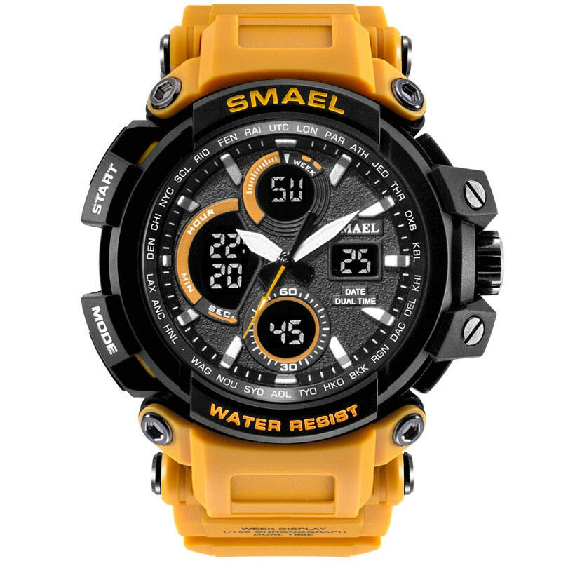 SMAEL 1708B Sport Watches Waterproof Men Watch LED Digital Watch Military Male Clock Relogio Masculino erkek kol saati Men Watch.