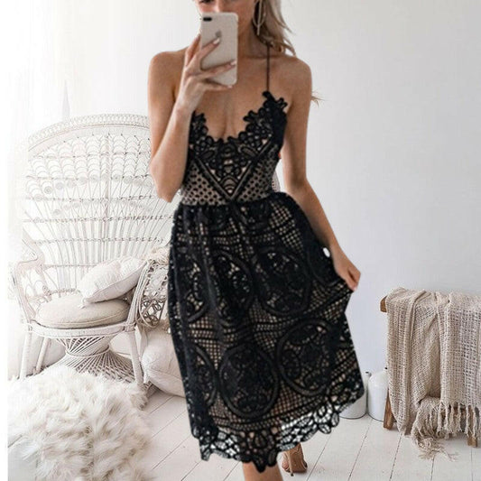 Dress women sexy lace halter plus size christmas vintage  woman clothes white party dresses club gothic summer.