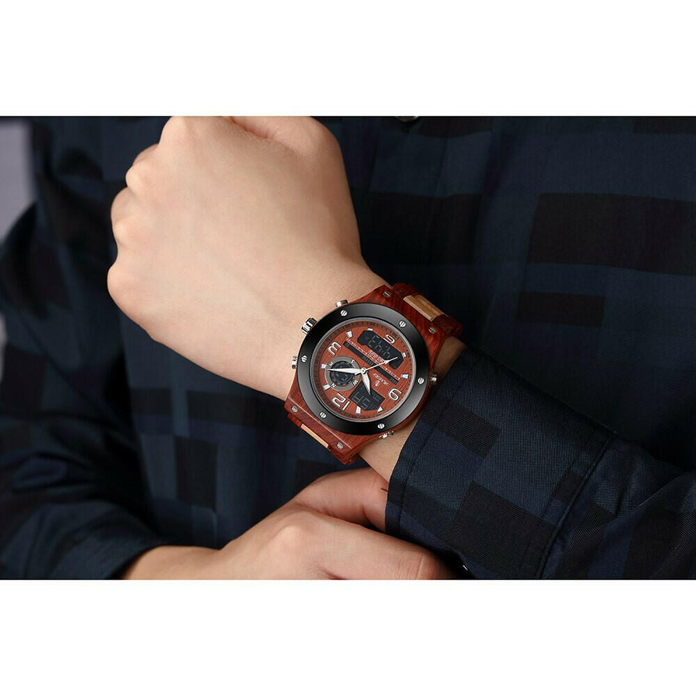 Senor Digital Watch Wood Watch Men Military Sport Wristwatch Mens Quartz Watches Top Brand Luxury Wooden Watch Male Relogio.