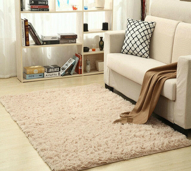 Super Soft Silk Wool Rug Indoor Modern Shag Area Rug Silky Rugs Bedroom Floor Mat Baby Nursery Rug Children Carpet.