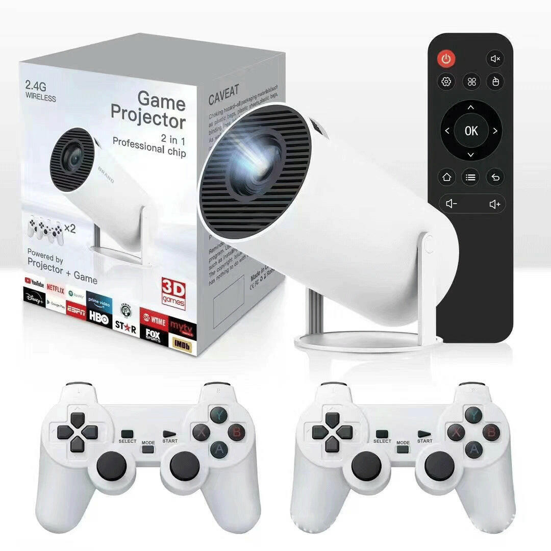 HY300/P30 4K Android 11 Game Console & Home Projector – HD Projection for Gaming & Entertainment.