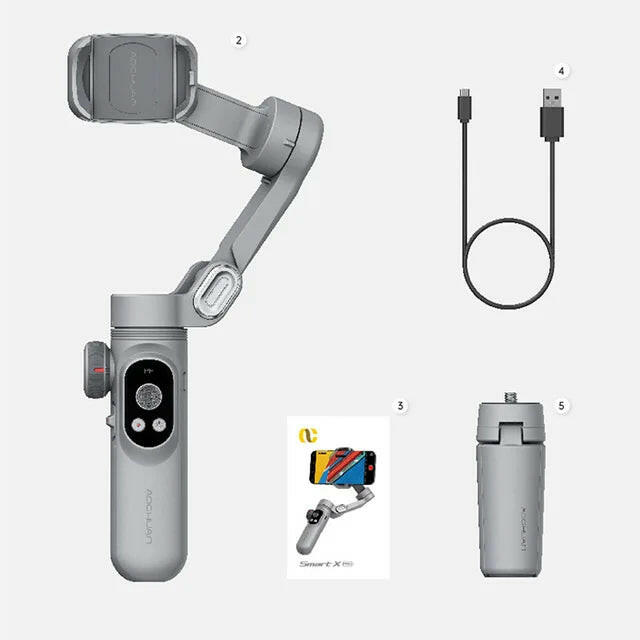 XPro mobile phone three-axis anti shake stabilizer Tiktok short video VLOG shooting handheld PTZ live broadcast support.