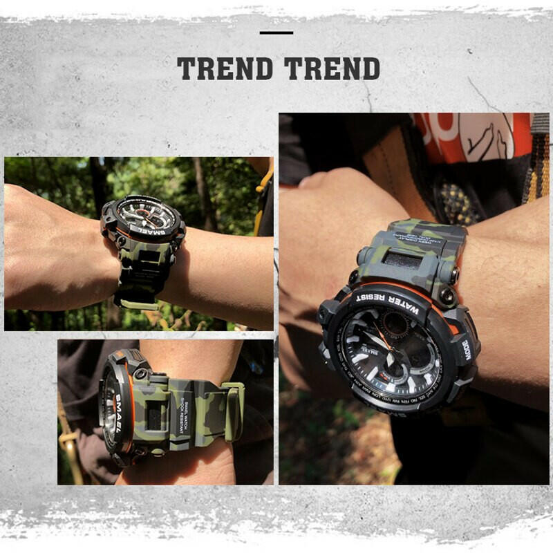 SMAEL 1708B Sport Watches Waterproof Men Watch LED Digital Watch Military Male Clock Relogio Masculino erkek kol saati Men Watch.