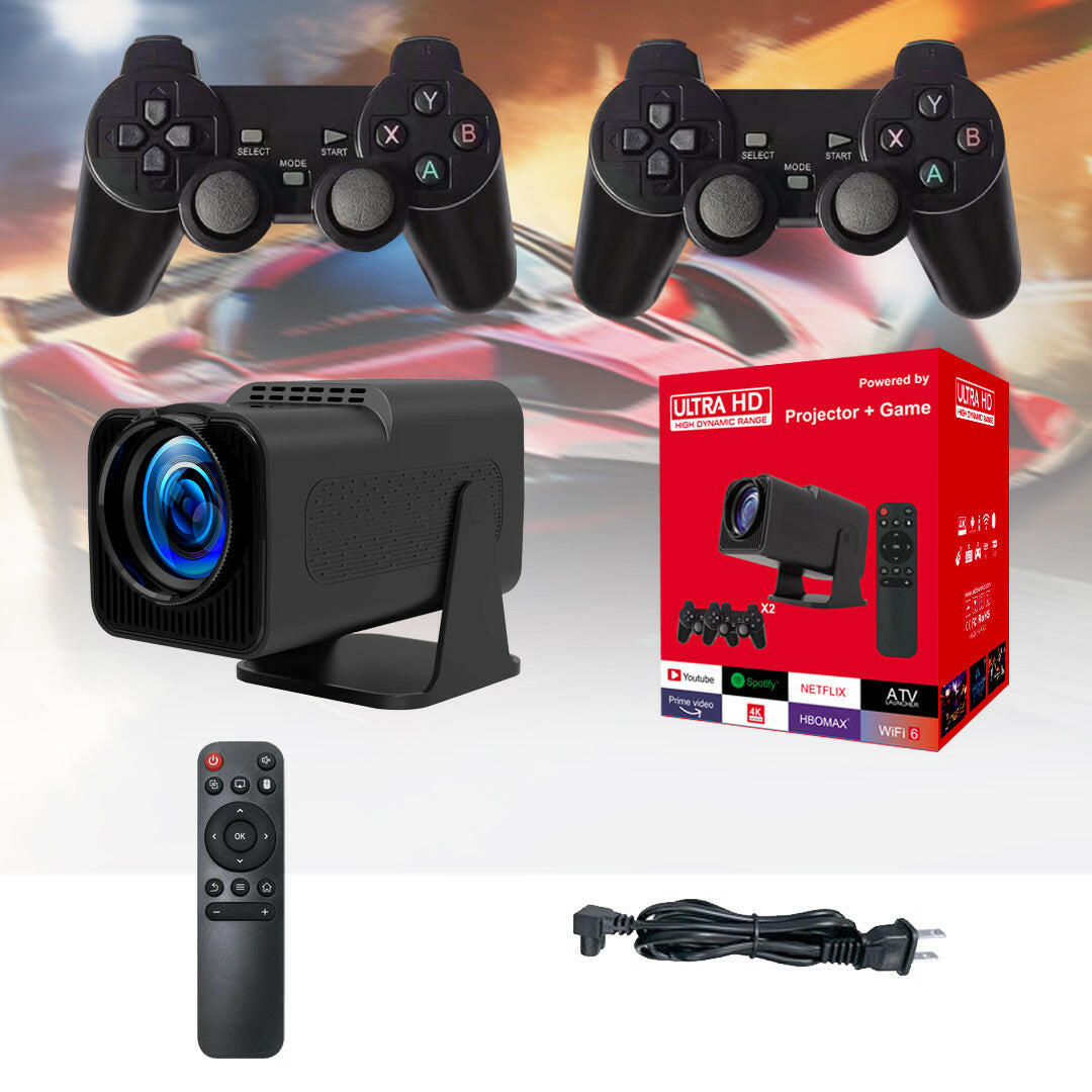 HY300/P30 4K Android 11 Game Console & Home Projector – HD Projection for Gaming & Entertainment.