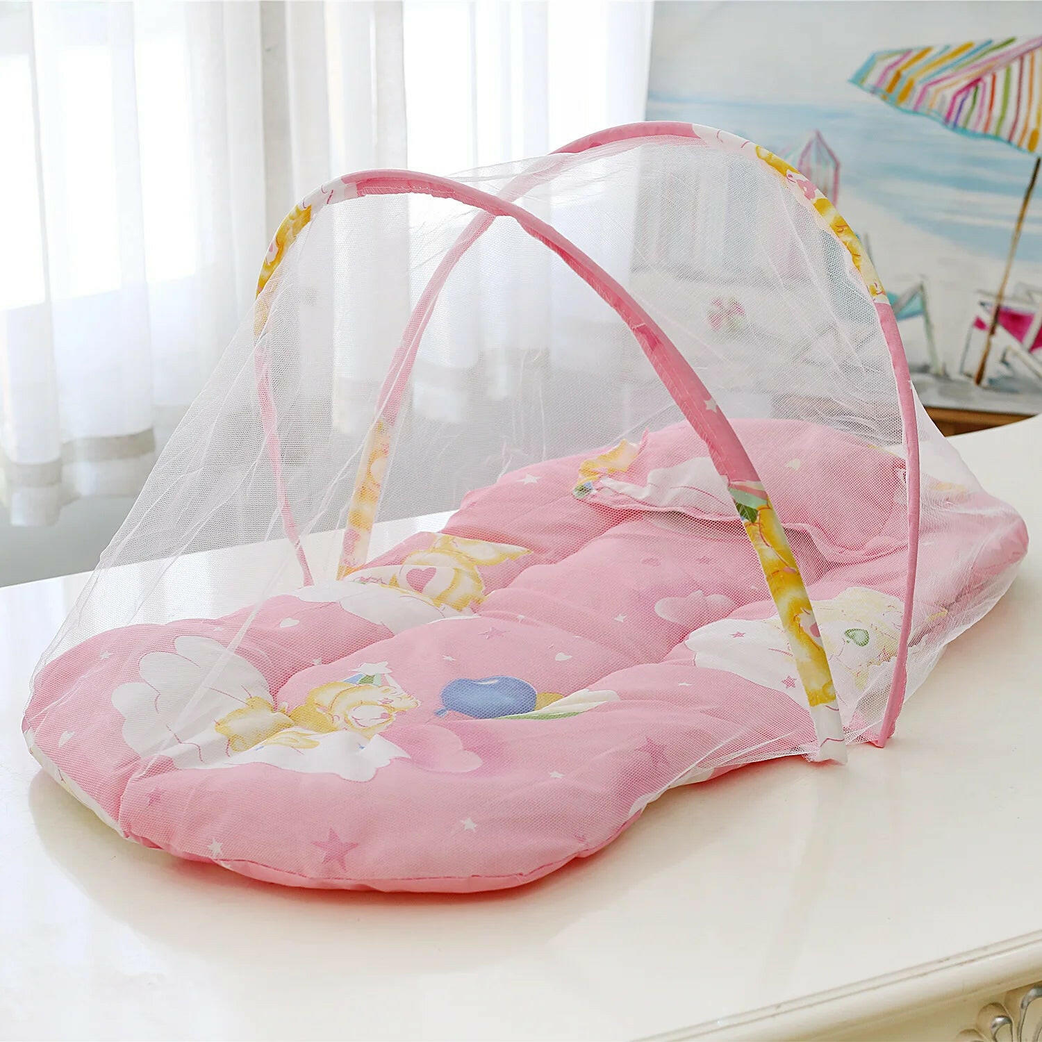 New Baby Folding Mosquito Net – Bottomless Mongolian Yurt Design.