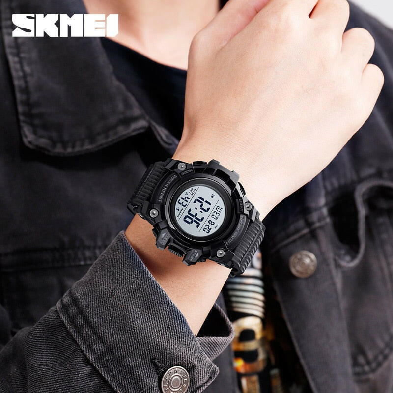 SKMEI  1552 Fashion Men Sport Watch Luxury Watches Stopwatch Countdown Digital Watch 50Bar Waterproof Military Watch Clock For Mens.