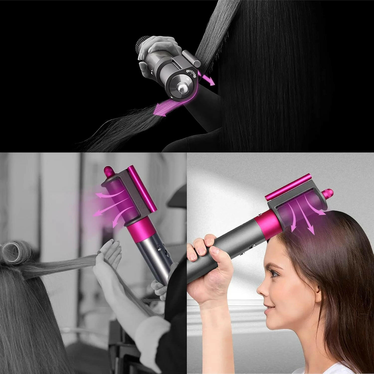 Anti-Flight Flyaway Attachment Nozzle for Dyson Airwrap Smoothing Dryer Accessories for Dyson HS05/01 Straightening Hair Nozzle.