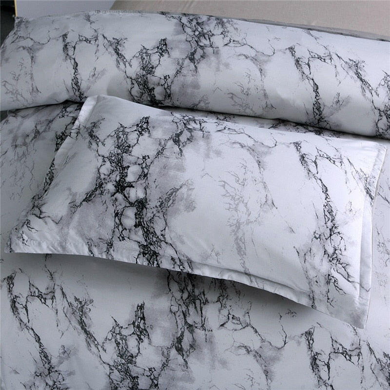 Modern Marble Printed Bedding Set Queen Size 2pcs/3pcs Duvet Cover Set Bed Linen Quilt Cover.