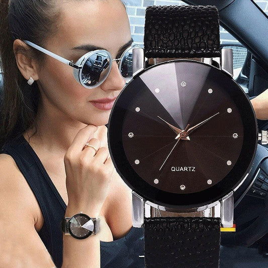 Women’s Luxury Quartz Watch - Casual Simple Design, Leather Strap Wrist Watch, Reloj Mujer.