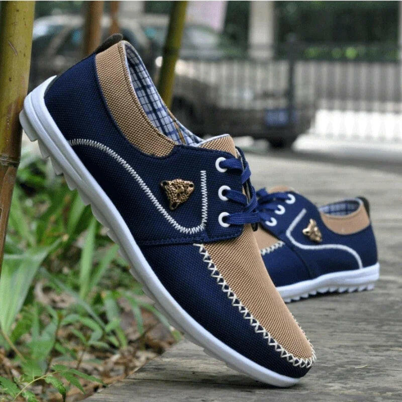 Men Casual Sneakers Flat Canvas Shoes for Men Spring Summer Comfortable Male Sneakers Soft Big Size Driving Footwear Peas Shoes.