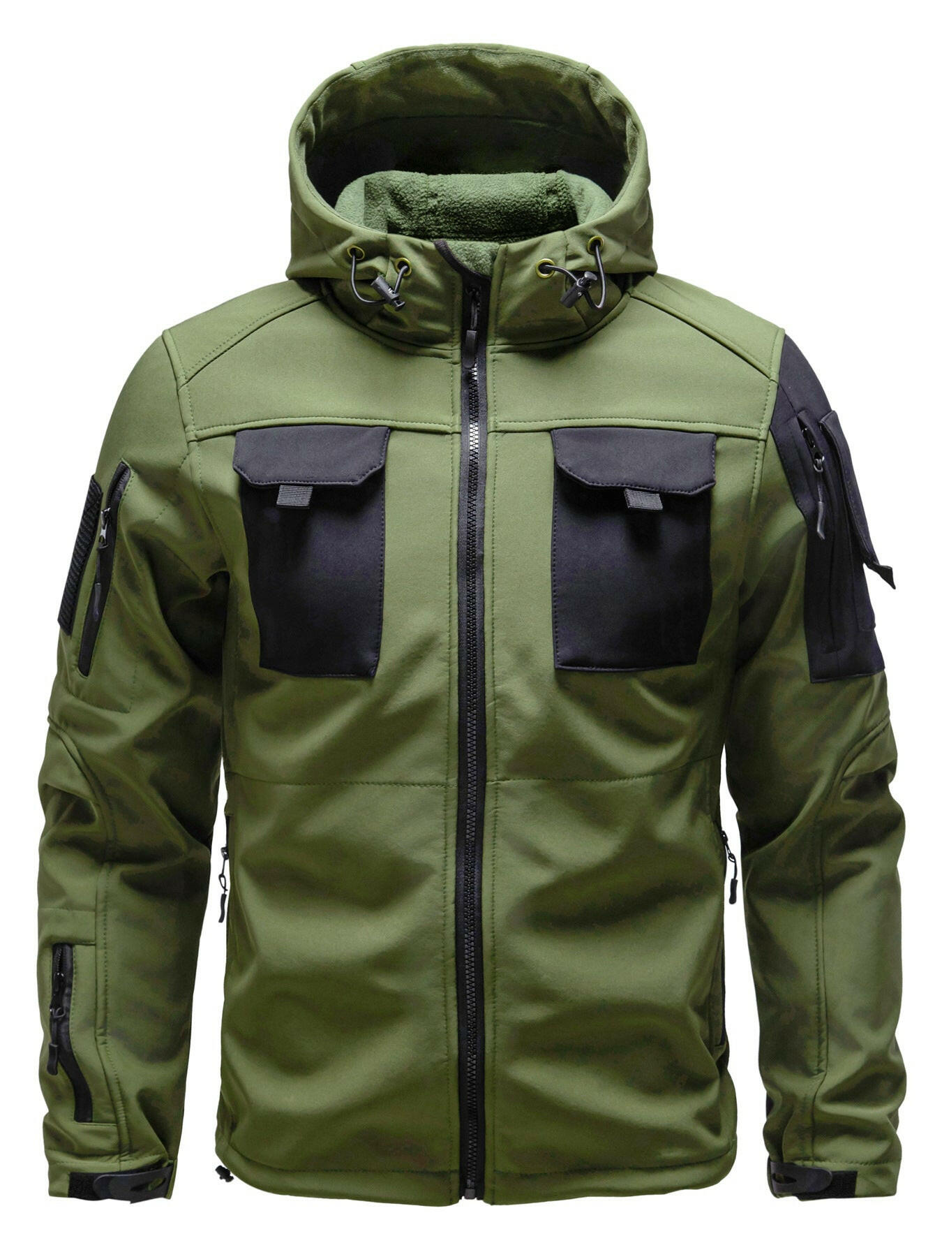 Men's Tactical Jacket – Thick & Warm Waterproof Outdoor Hooded Mountaineering Suit.