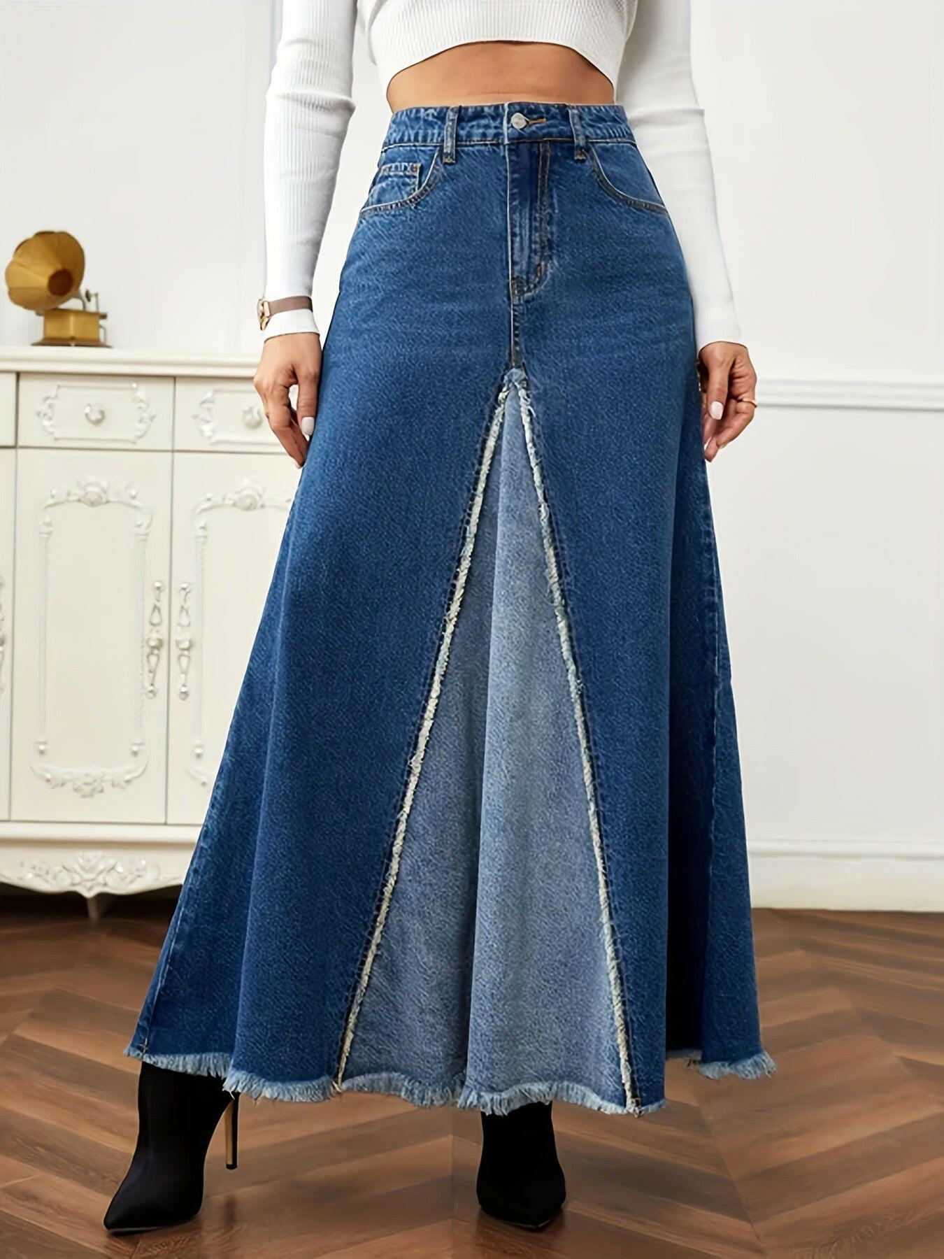 New Women's Denim Long Skirt.