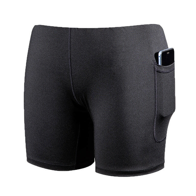 Men's 2-in-1 Beach Swimming Shorts with Zipper Pockets.