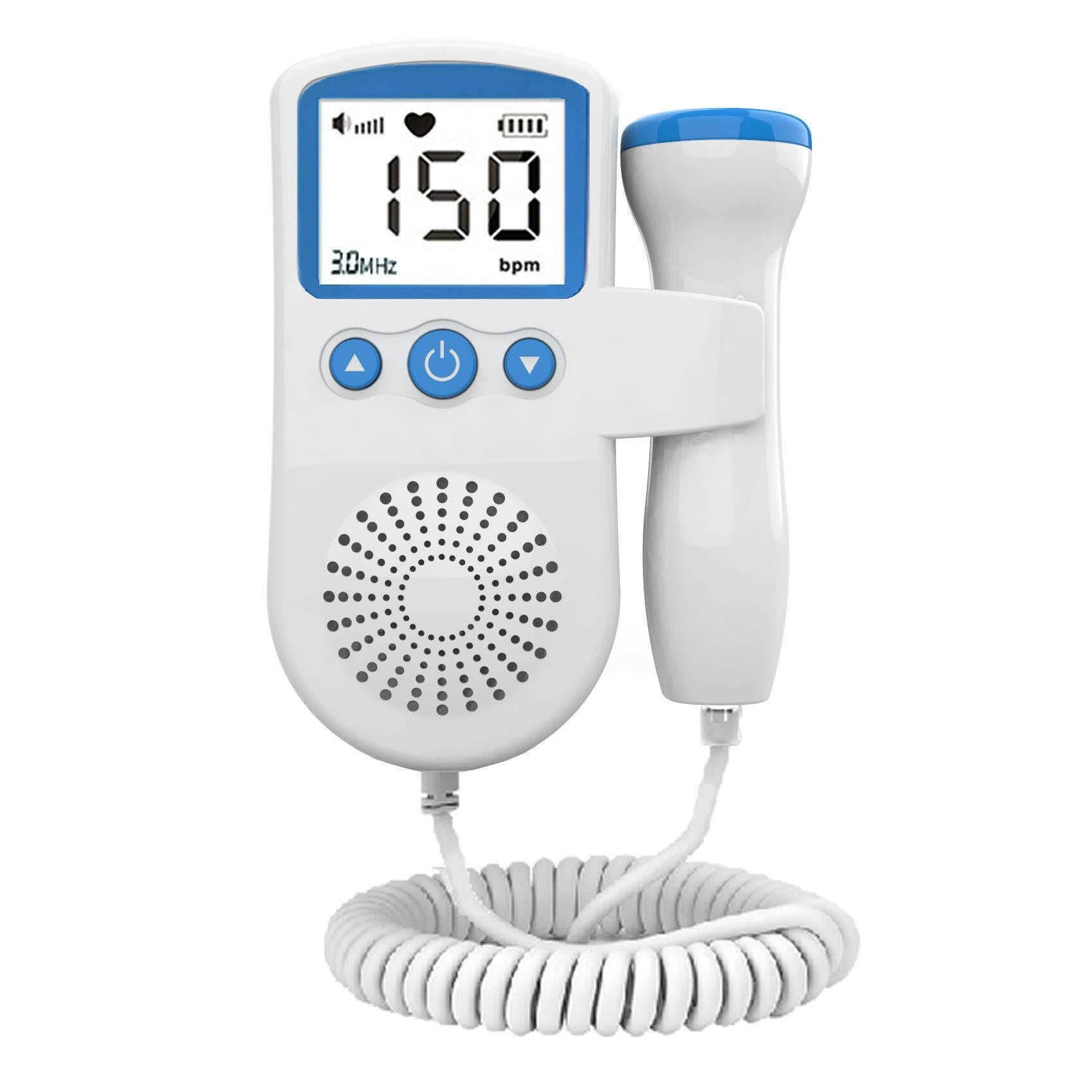 Handheld Fetal Heart Monitor – Home Fetal Sound & Heart Rate Auscultation Device.