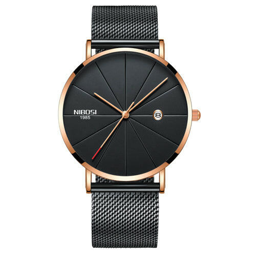 NIBOSI Ultra Thin Fashion Men’s Watch - Luxury Quartz Business Sports Watch, Waterproof, Chronograph, Lightweight.