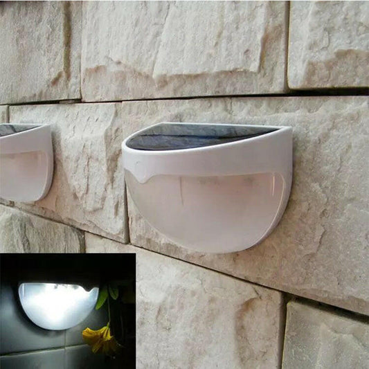 Solar Outdoor Balcony Garden Rainproof Landscape Garden Light 6 LED Semicircle Light Control Wall Light.