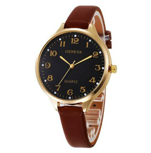 Women’s Bracelet Faux Leather Wrist Watch.