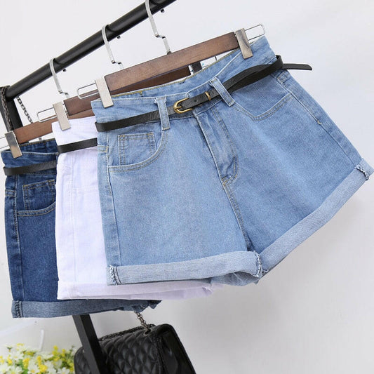 High Waist Women Jeans Denim Shorts Pockets Casual Short Jeans Cotton Slim Feminino Clothing Pants.