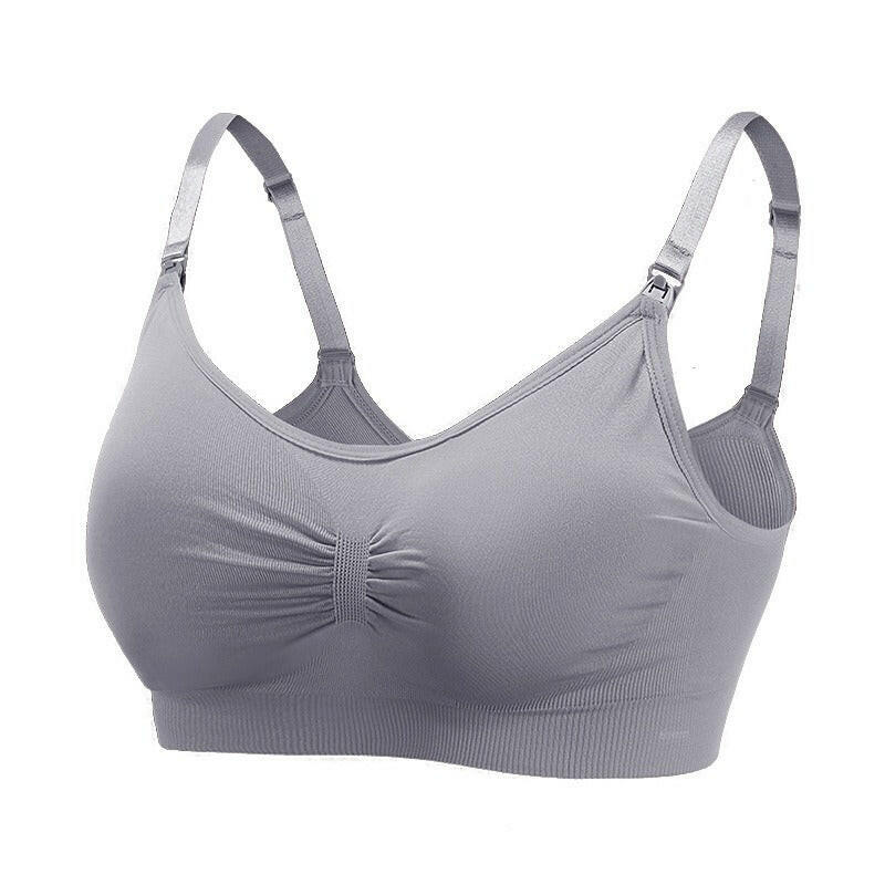 Seamless Plus Size Breastfeeding Bra Front Button Maternal Postpartum Bra.