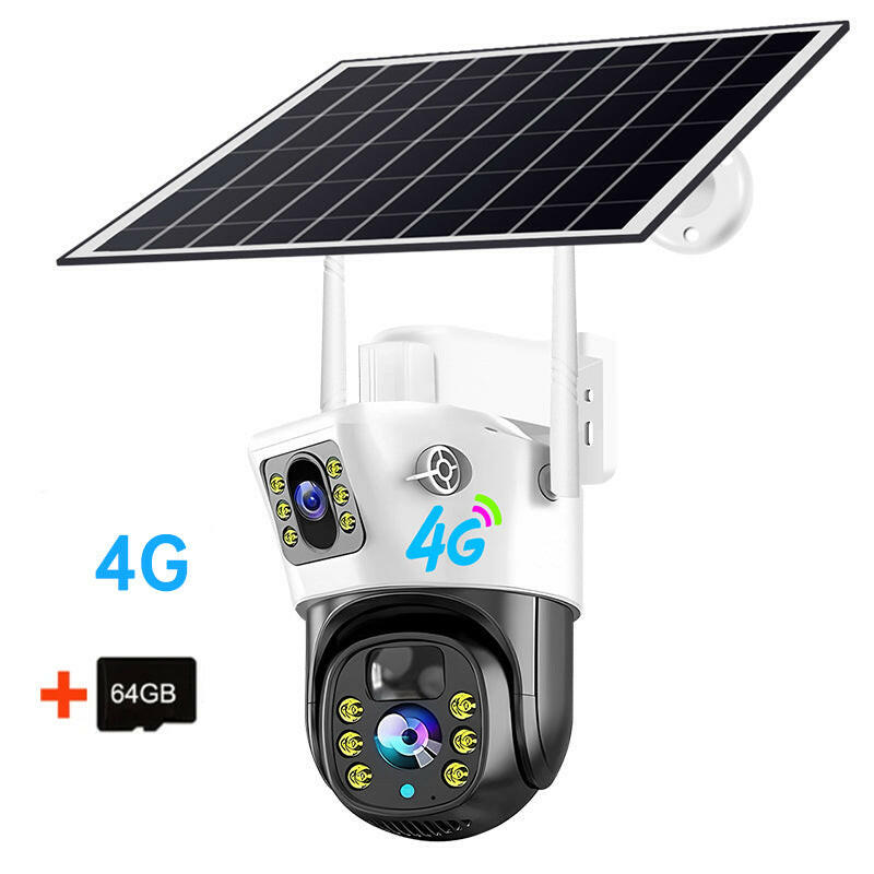 V380PRO  4G Solar Camera 4MP Dual Lens Home Security  Camera With Solar Panel.