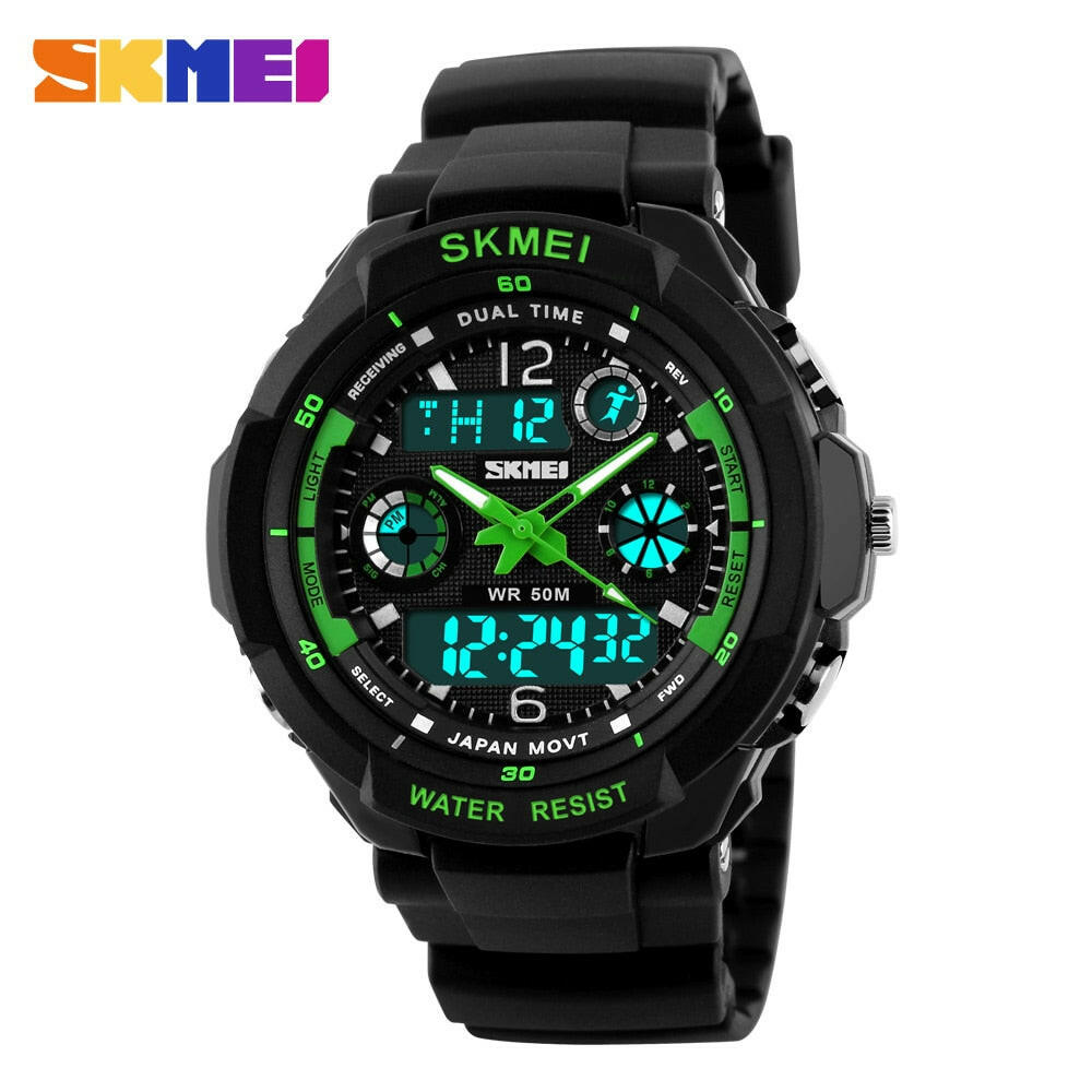 Skmei 1060 S Shock Fashion Men Sports Watch - Multifunctional Analog Quartz Digital Military Relogio Masculino.