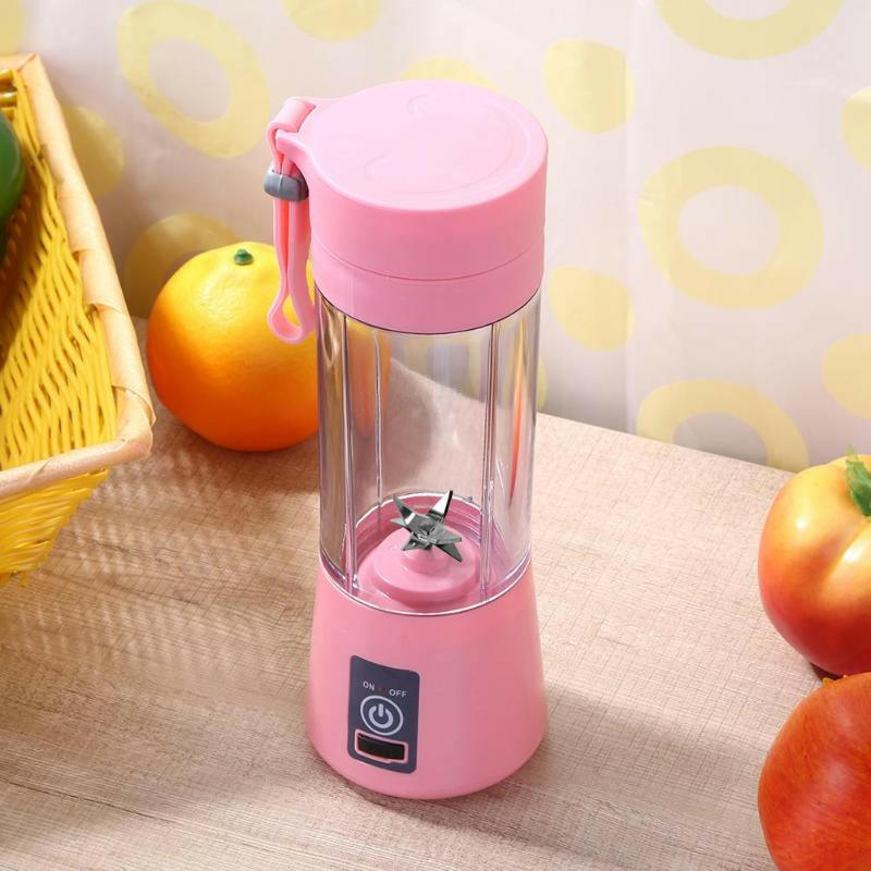 380ML 2/4/6 Blades Handhels Juicer Bottle Portable Mini USB Electric Fruit Citrus Lemon Juicer Blender Squeezer Reamer Machine.