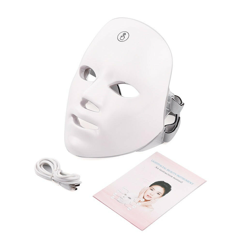 USB Rechargeable LED Photon Facial Mask – Skin Rejuvenation & Beauty Therapy.