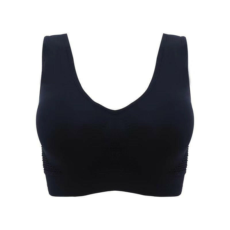 Sport Bra Mesh Hollow Vent Sports Bra Yoga Sports No Steel Ring Underwear For Female.