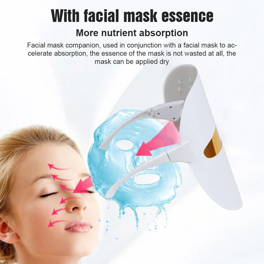 7-Color LED Light Therapy Facial Mask – Skin Rejuvenation & Anti-Aging Beauty Device.