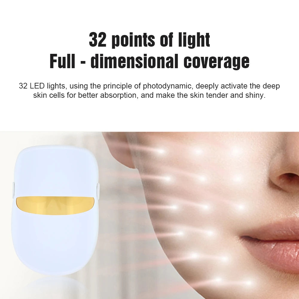 7-Color LED Light Therapy Facial Mask – Skin Rejuvenation & Anti-Aging Beauty Device.