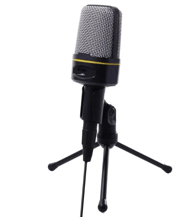 SF920 Professional Wired Condenser Microphone with Tripod Stand for PC.