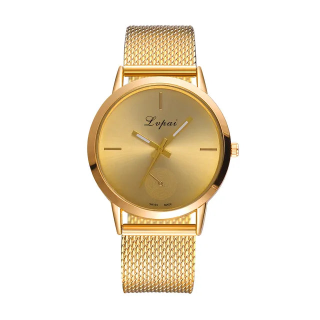 Women’s Casual Quartz Stainless Steel Watch.