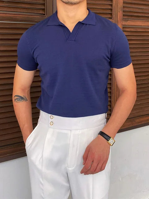 Summer Men Fashion Polo Shirts Short Sleeve.